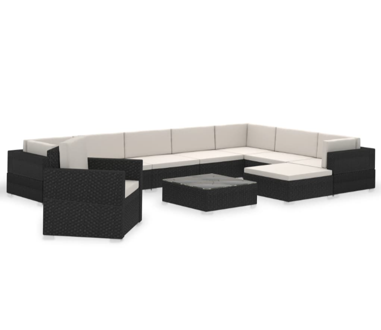 Lounge-Set "Octavian"in Schwarz