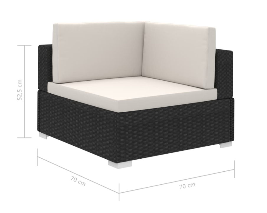 Lounge-Set "Octavian"in Schwarz