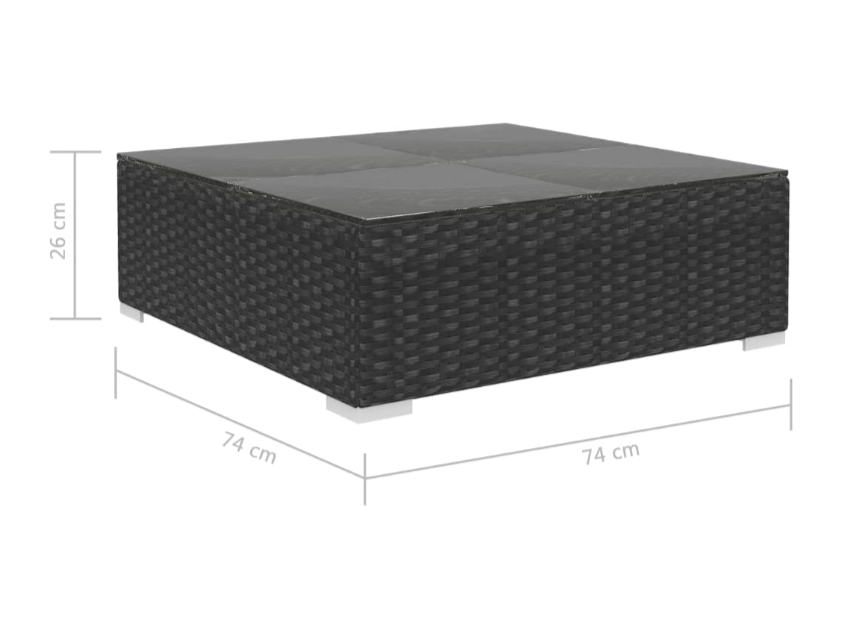 Lounge-Set "Octavian"in Schwarz