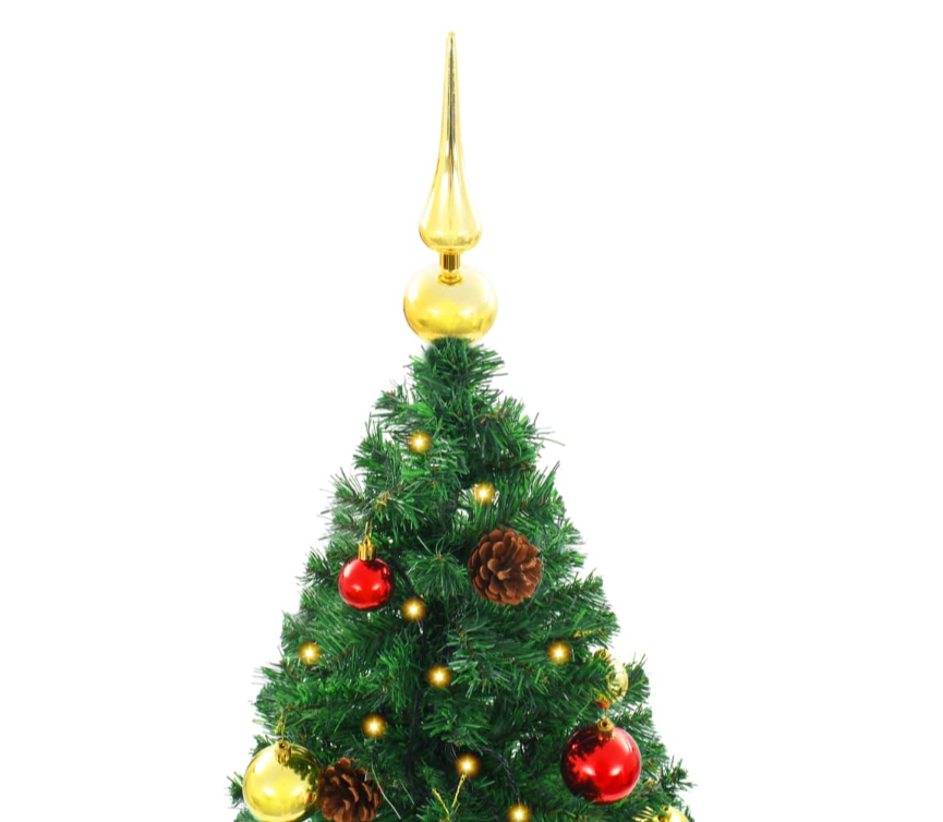 Künstlicher Weihnachtsbaum mit Beleuchtung & Kugeln Grün 150, 180 & 210cm