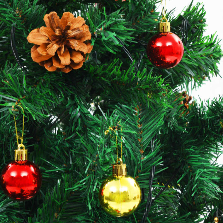 Künstlicher Weihnachtsbaum mit Beleuchtung & Kugeln Grün 150, 180 & 210cm