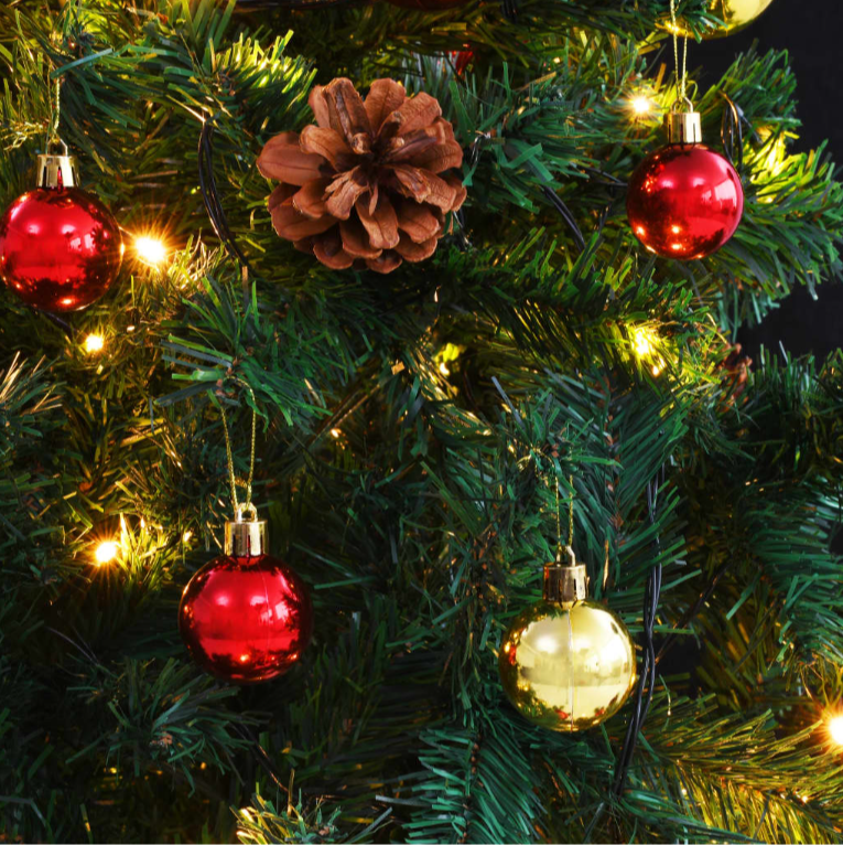 Künstlicher Weihnachtsbaum mit Beleuchtung & Kugeln Grün 150, 180 & 210cm