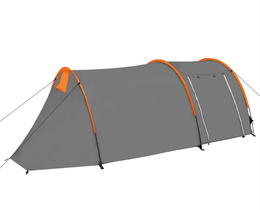 Campingzelt "Holiday-Deluxe" für 4 Personen Grau und Orange