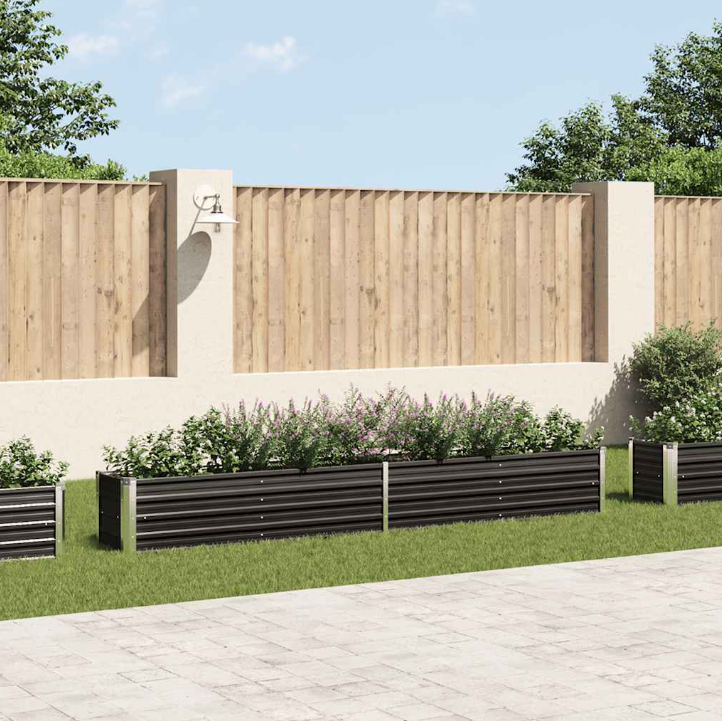 Garten-Hochbeet Inga aus Verzinktem Stahl in Anthrazit