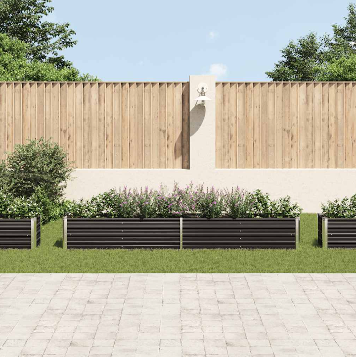 Garten-Hochbeet Inga aus Verzinktem Stahl in Anthrazit