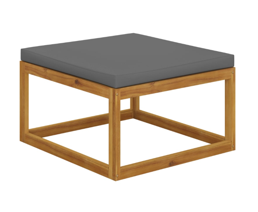 Garten-Lounge-Set mit Kissen aus massivem Akazienholz