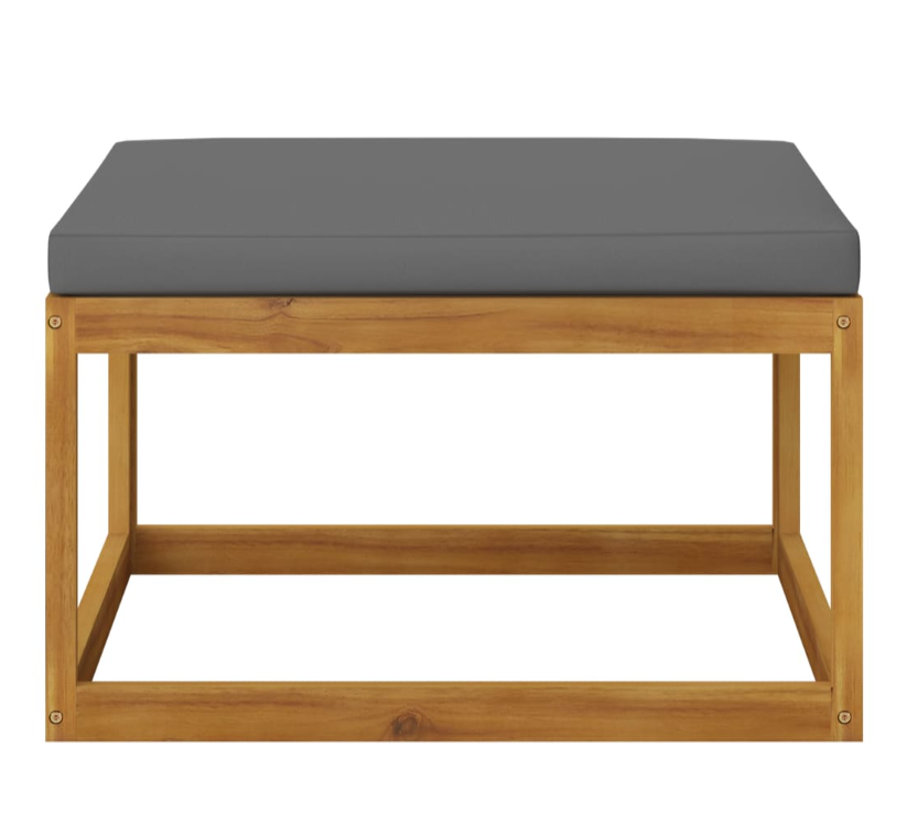 Garten-Lounge-Set mit Kissen aus massivem Akazienholz
