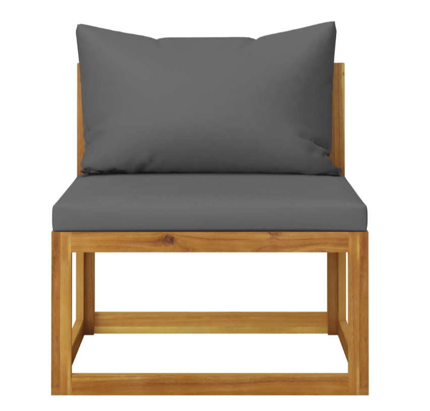 Garten-Lounge-Set mit Kissen aus massivem Akazienholz