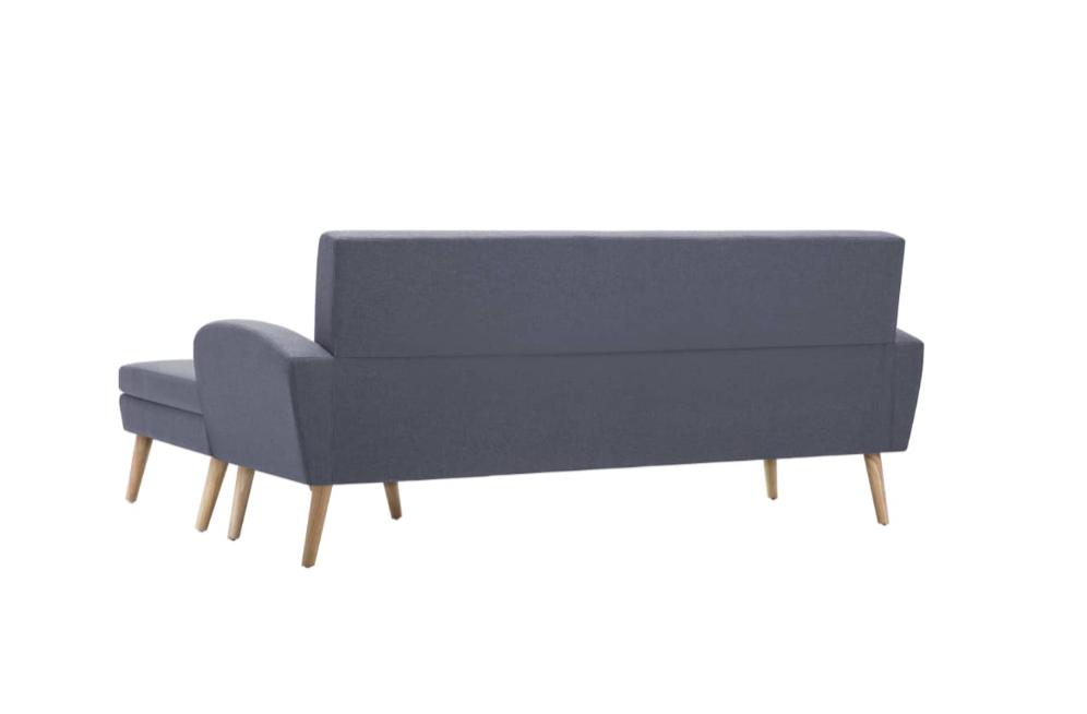 Sofa "Amilia" mit Stoffbezug in Hellgrau