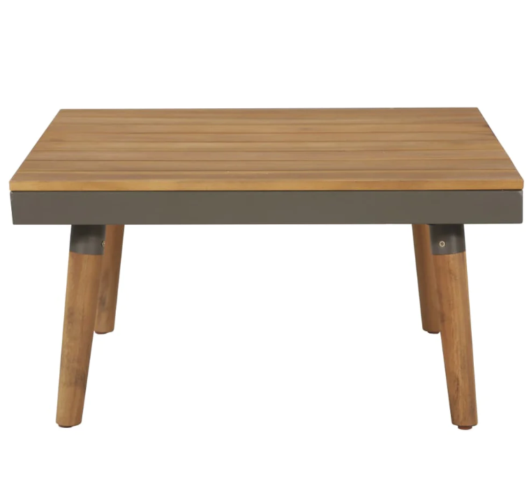 Garten-Lounge-Set "Sunset" mit Auflagen aus Massivholz-Akazie in Braun und Grau (Noch 2 Stück auf Lager)