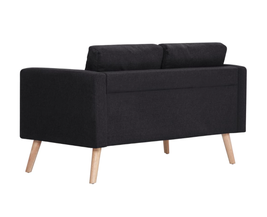 Sofa-Set "Valentino" mit Stoffbezug 2 tlg. in Schwarz oder Taupe