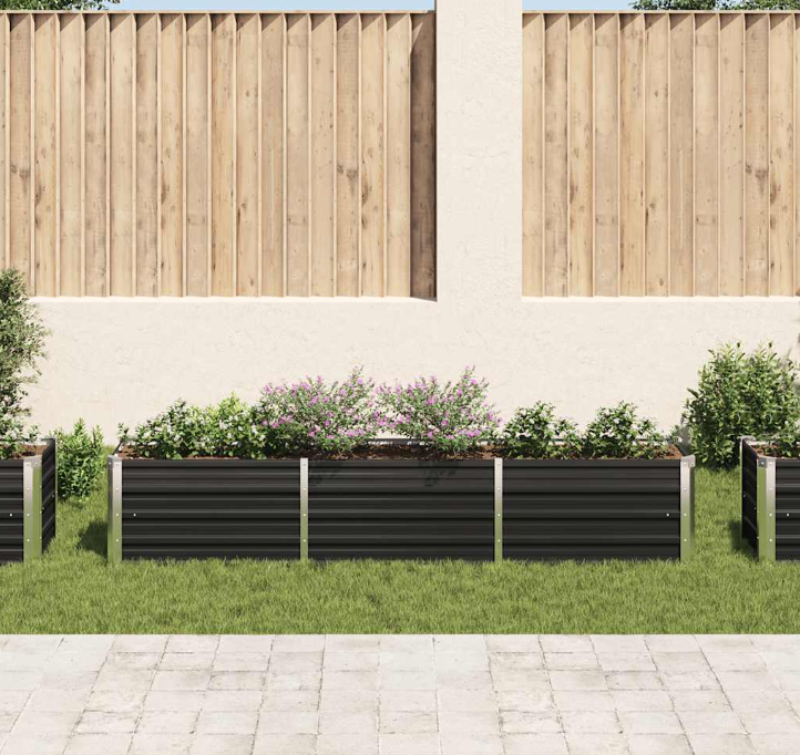 Garten-Hochbeet Inga aus Verzinktem Stahl in Anthrazit