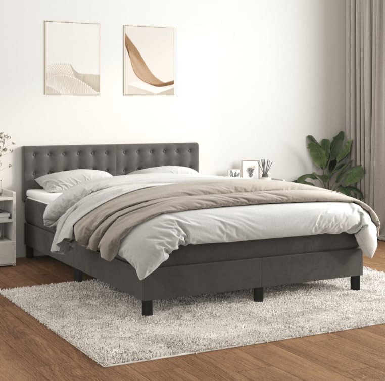 Boxspringbett "Kairo" inkl. Topper in Samt H3/H4