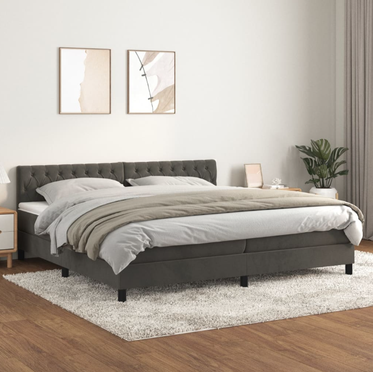 Boxspringbett "Kairo" inkl. Topper in Samt H3/H4