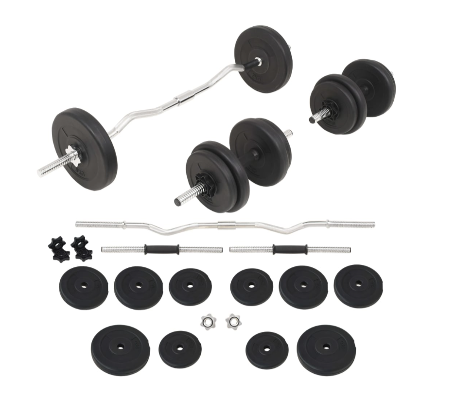 Langhantel- und Kurzhantelset 30 Kg & 60 Kg