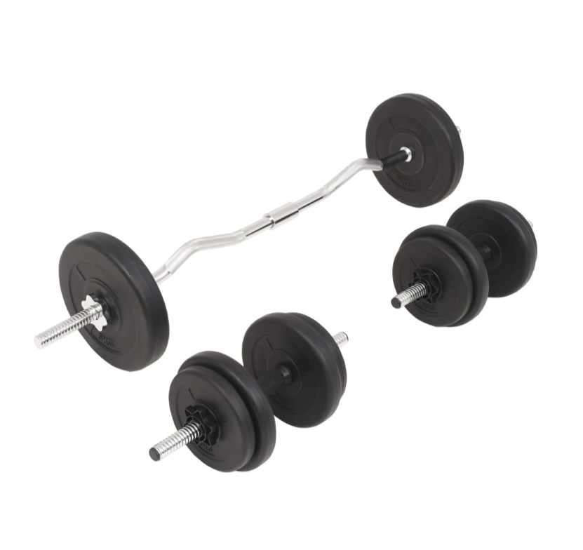 Langhantel- und Kurzhantelset 30 Kg & 60 Kg