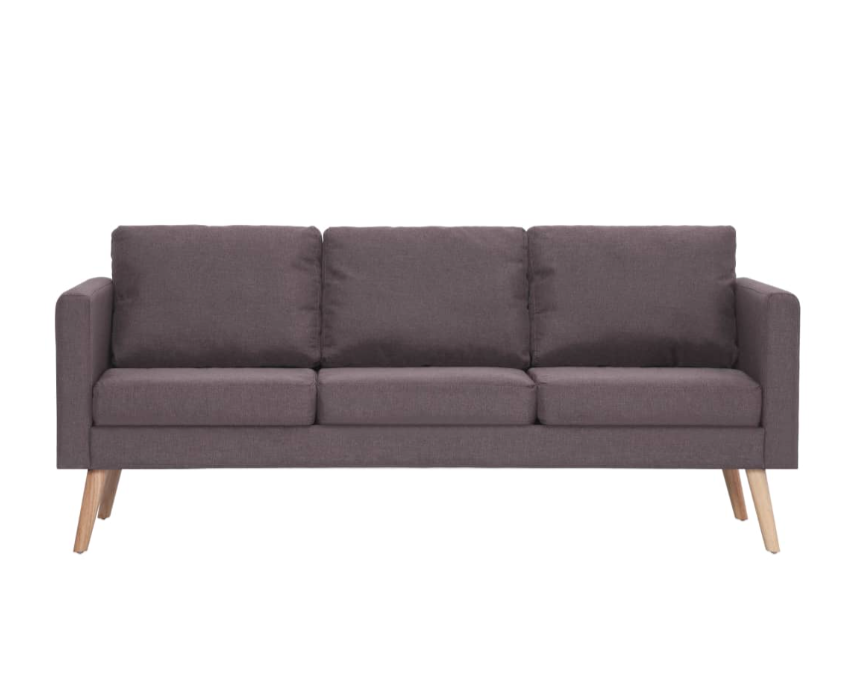 Sofa-Set "Valentino" mit Stoffbezug 2 tlg. in Schwarz oder Taupe