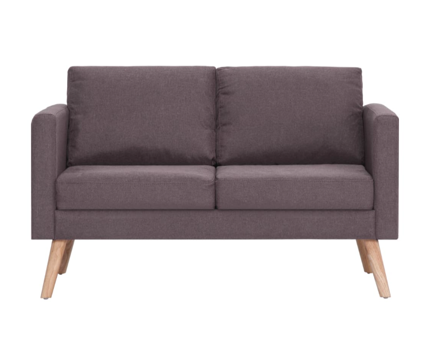 Sofa-Set "Valentino" mit Stoffbezug 2 tlg. in Schwarz oder Taupe