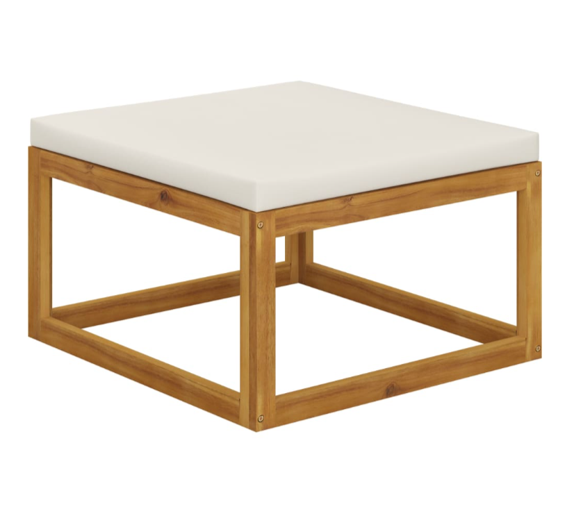 Garten-Lounge-Set mit Kissen aus massivem Akazienholz