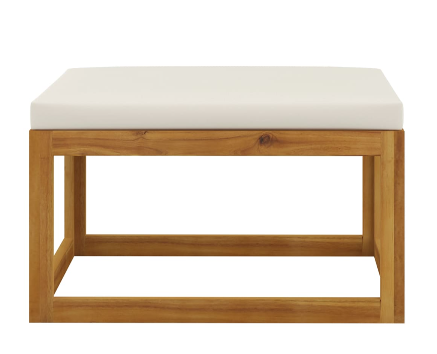 Garten-Lounge-Set mit Kissen aus massivem Akazienholz