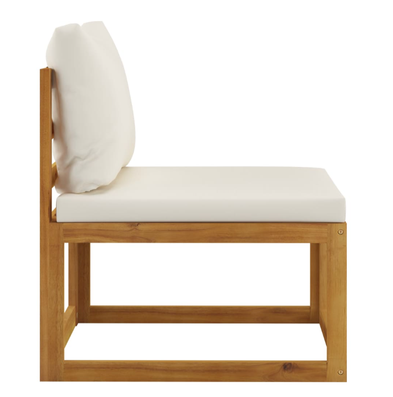 Garten-Lounge-Set mit Kissen aus massivem Akazienholz