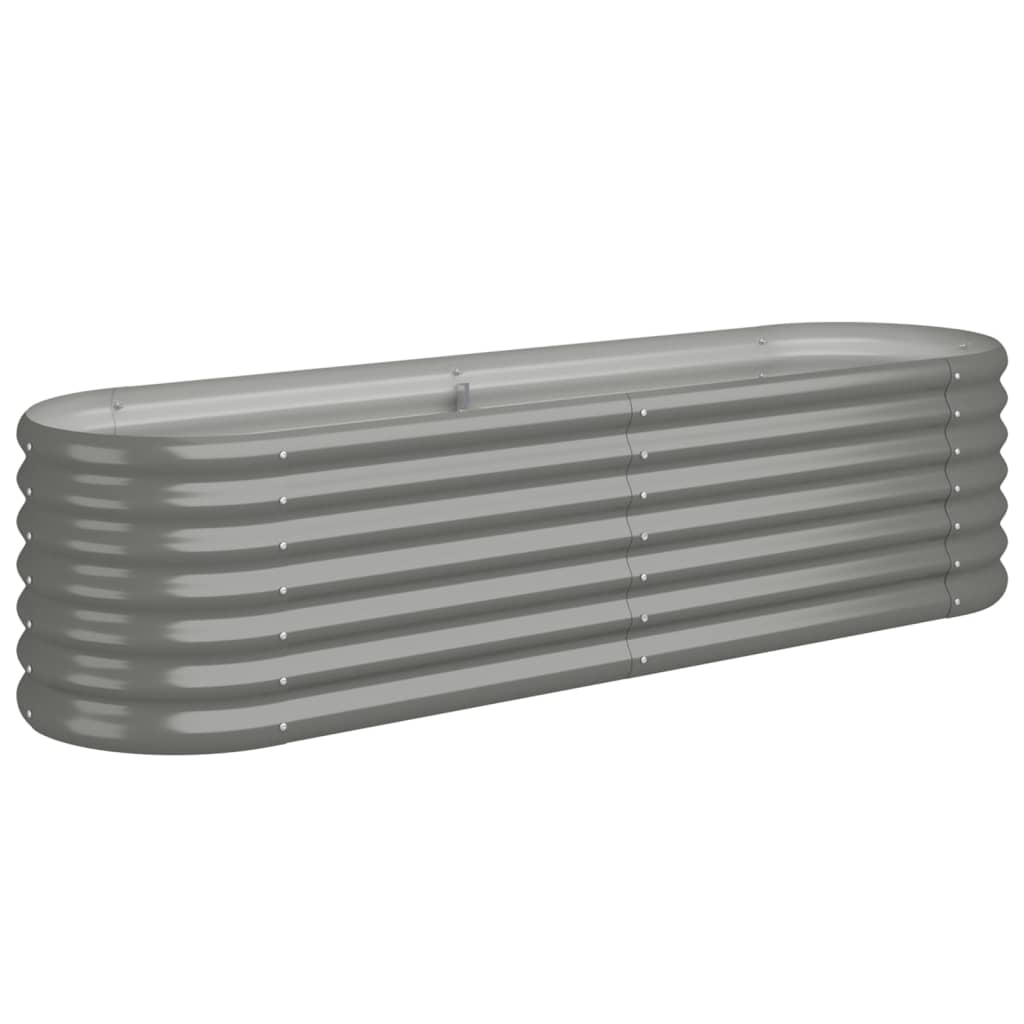 Hochbeet Svenson Pulverbeschichteter Stahl 152x40x36 cm Grau