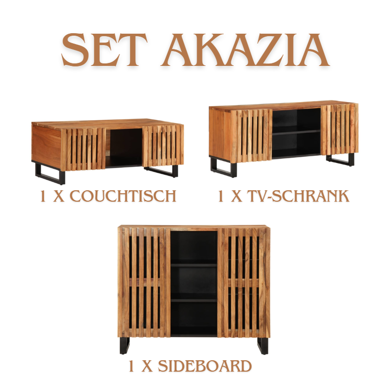 Sideboard Akazia aus massivem Akazienholz