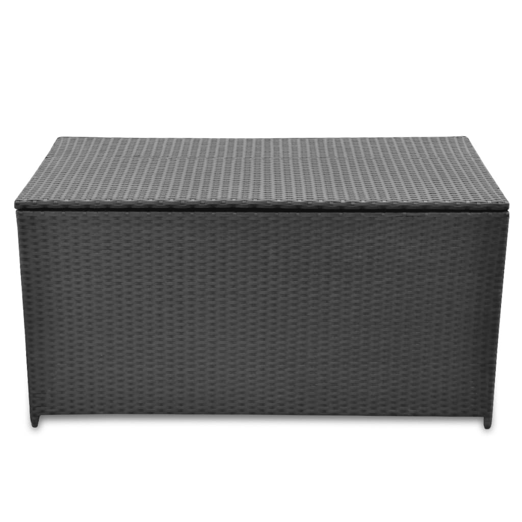 Gartenbox Schwarz 120x50x60 cm Poly Rattan