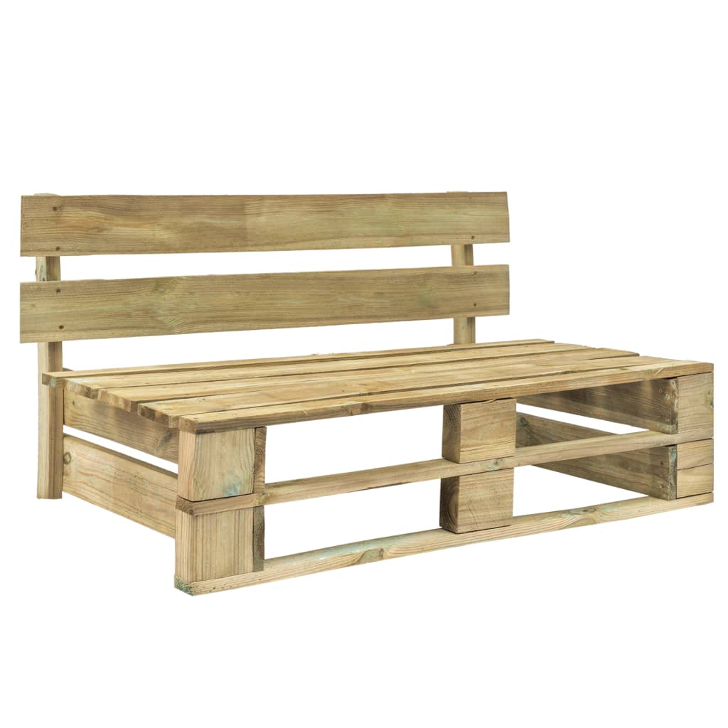 Outdoor-Sofa Paletten mit Kissen in Grau Kiefernholz