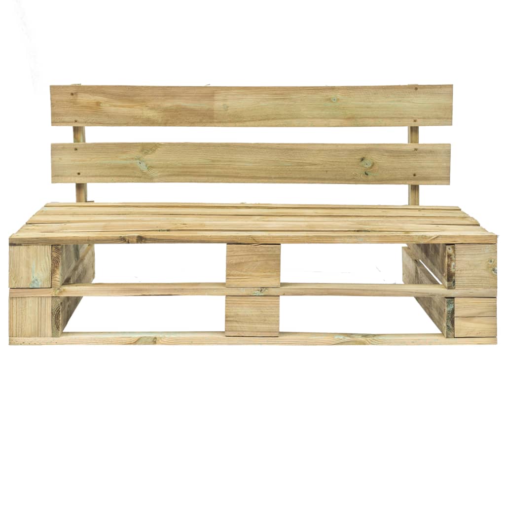 Outdoor-Sofa Paletten mit Kissen in Grau Kiefernholz
