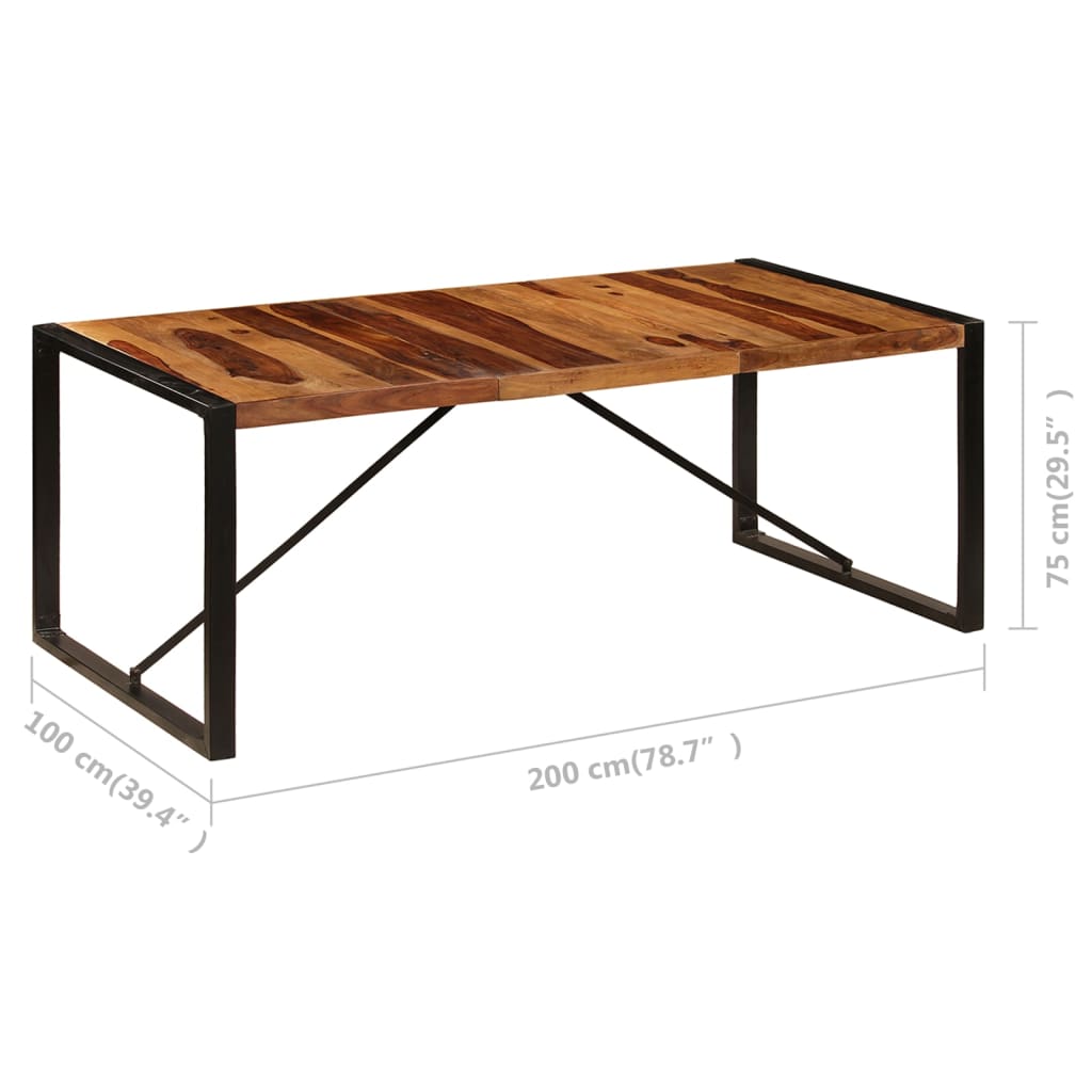 Esstisch "Atlanta" 200 x 100 x 75 cm aus Massivholz