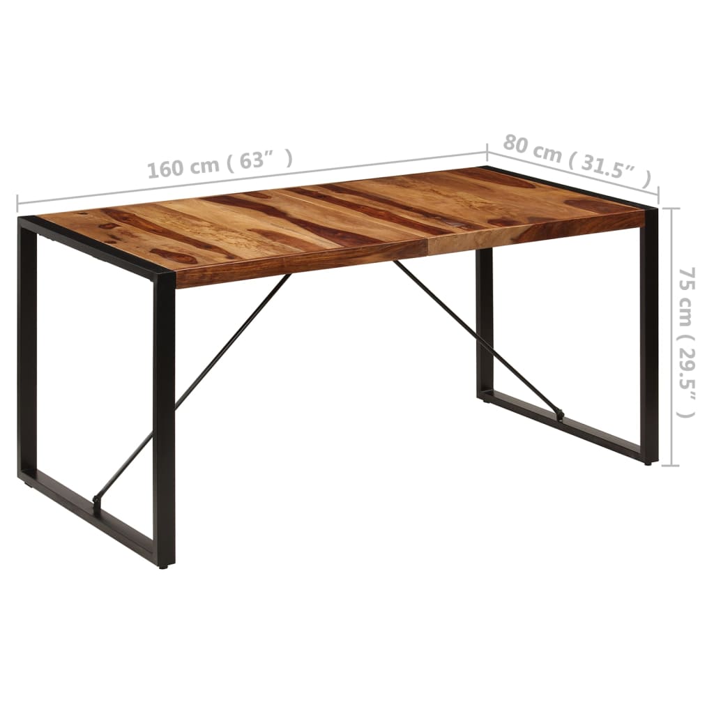 Esstisch 160 x 80 x 75 cm Massivholz