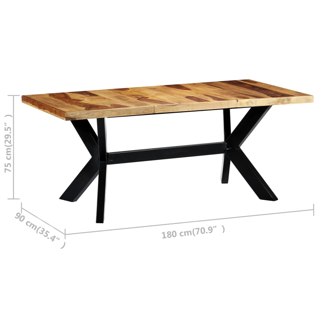 Esstisch 180 x 90 x 75 cm Massivholz