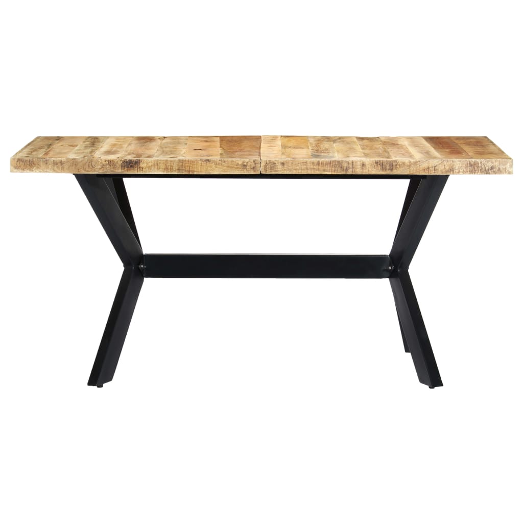 Esstisch 160 x 80 x 75 cm Raues Mangoholz Massiv