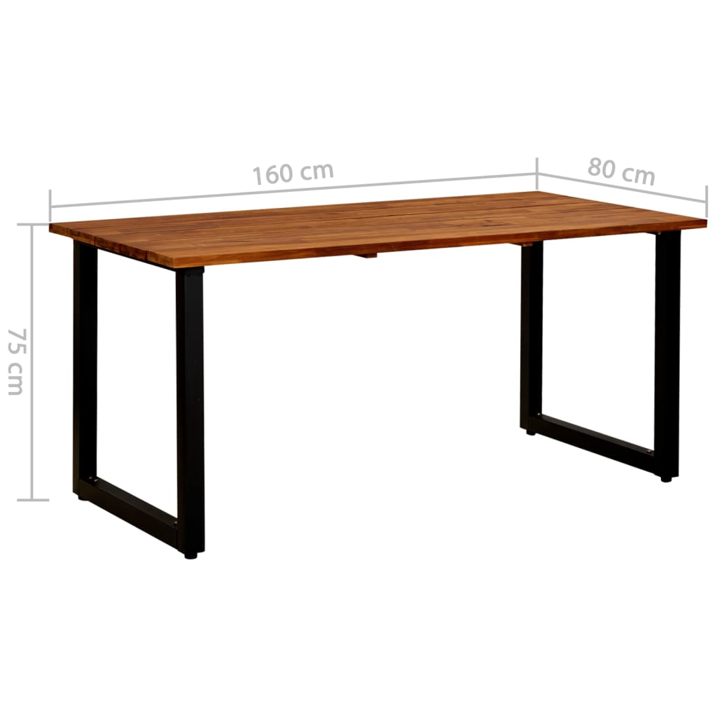Esszimmertisch "Steve" aus Akazie-Massivholz 160×80×75 cm