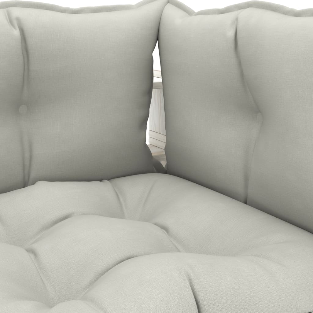 Garten-Palettensofa 2-Sitzer mit Kissen in Taupe Holz