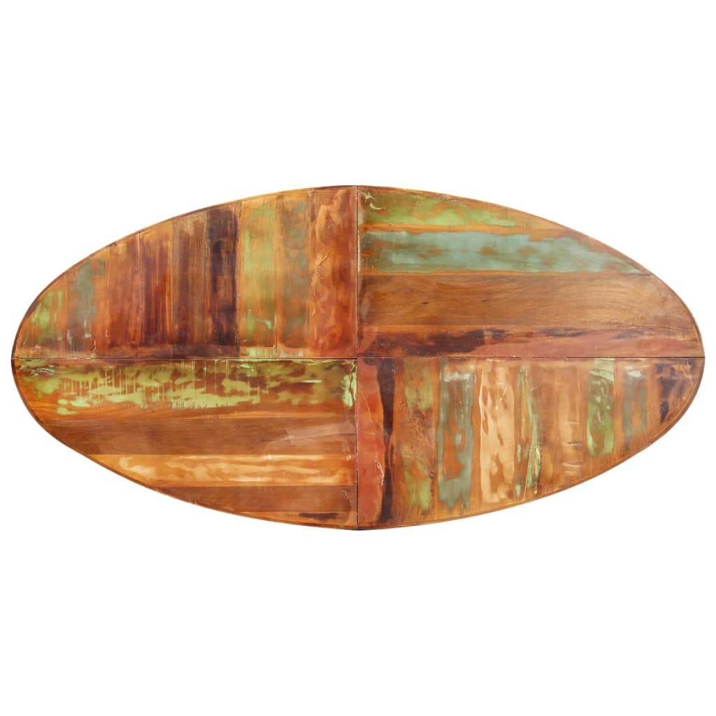 Esstisch Oval 200x100x75 cm Altholz Massiv