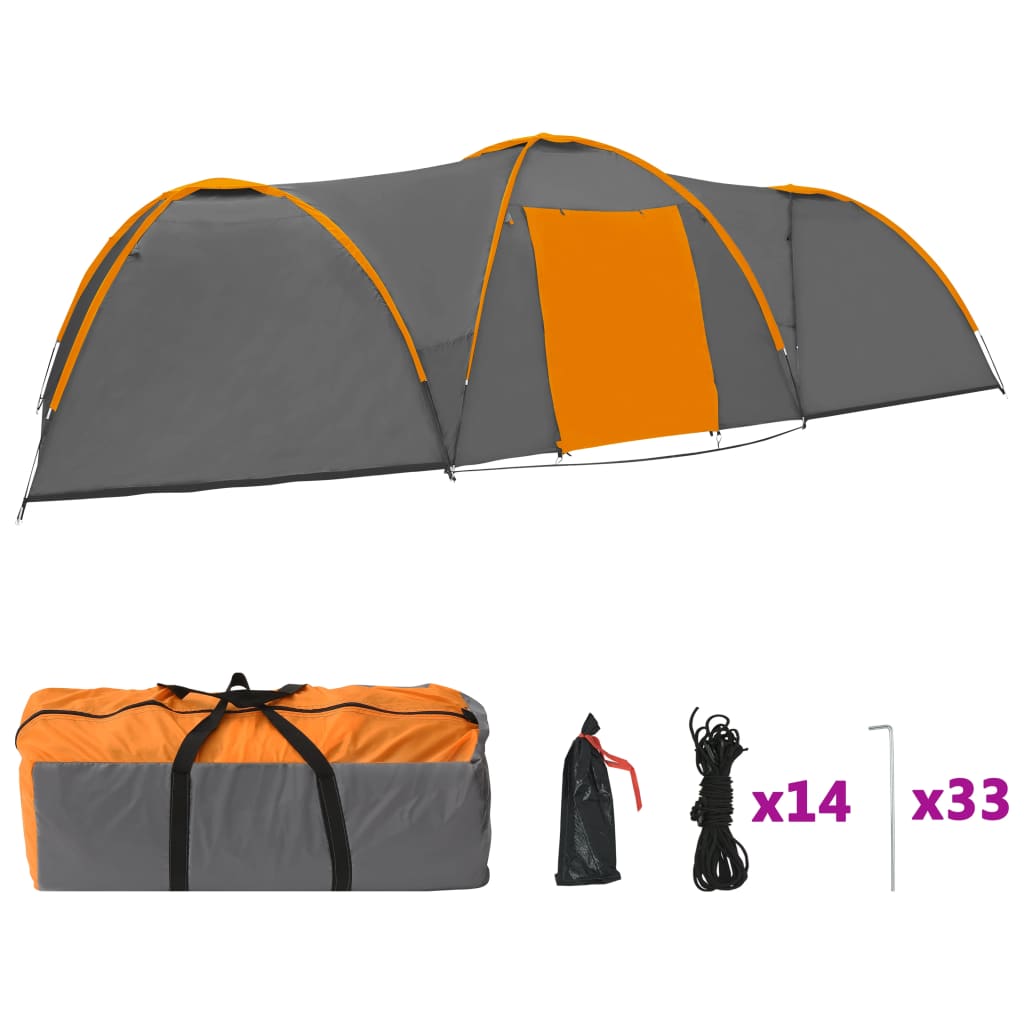 Camping-Zelt "Iglutime" für 8 Personen Grau und Orange