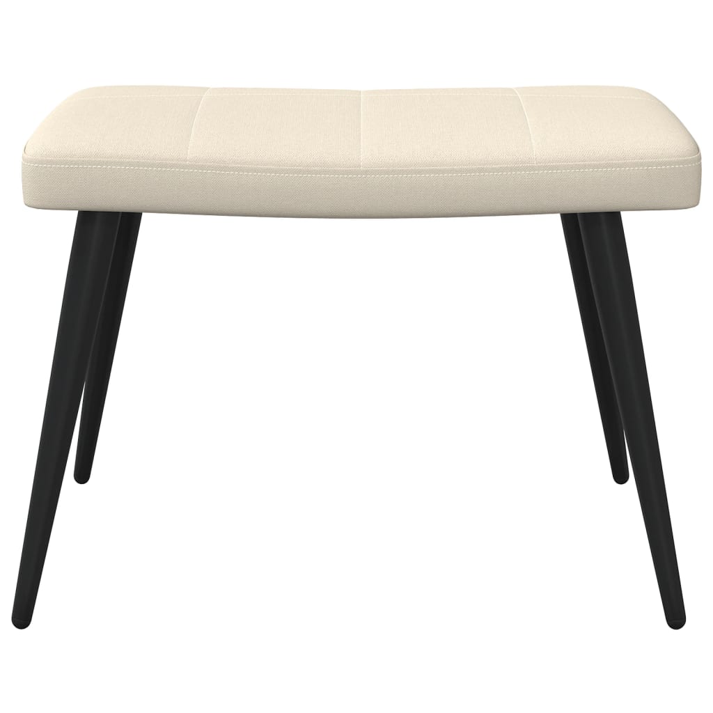Relaxsessel mit Hocker Creme Stoff