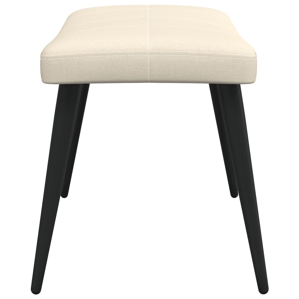 Relaxsessel mit Hocker Creme Stoff