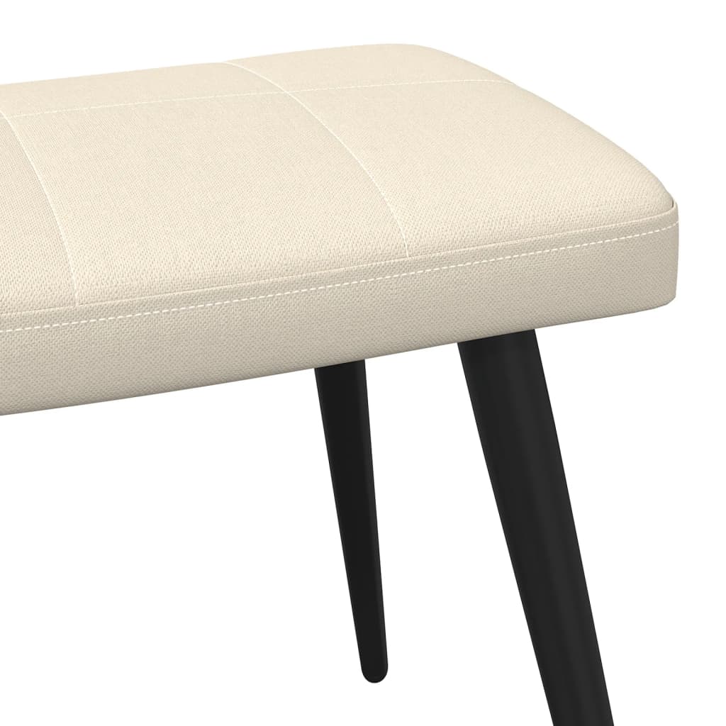 Relaxsessel mit Hocker Creme Stoff