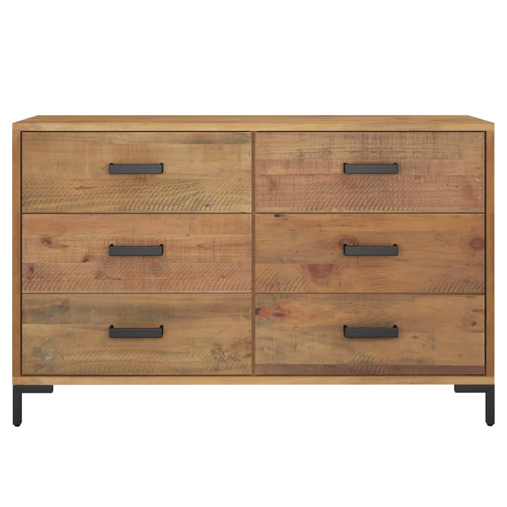 Sideboard Henriette Braun 110x35x70 cm Massivholz Kiefer