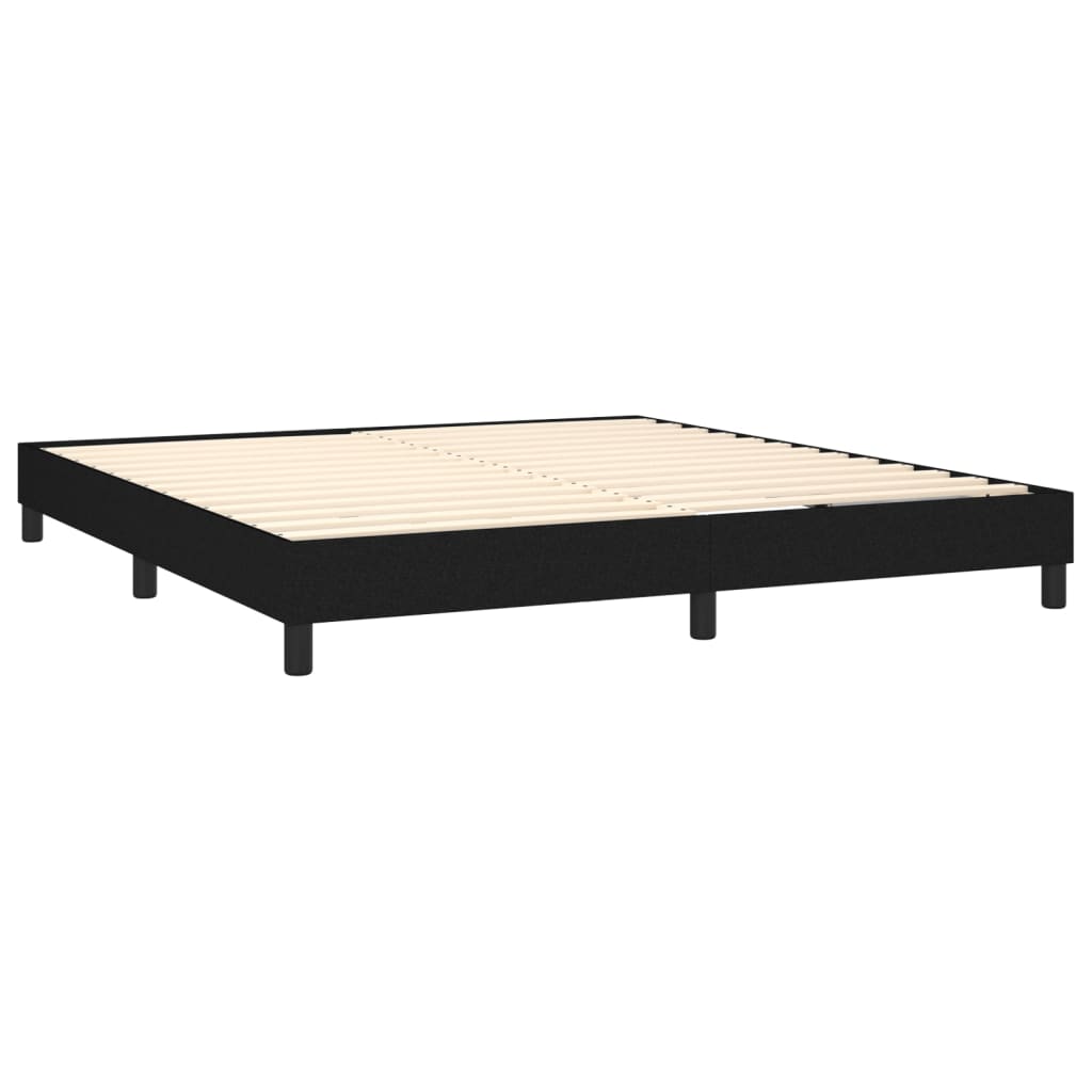 Boxspringbett Claudio inkl. Topper Schwarz 180x200 cm Stoff