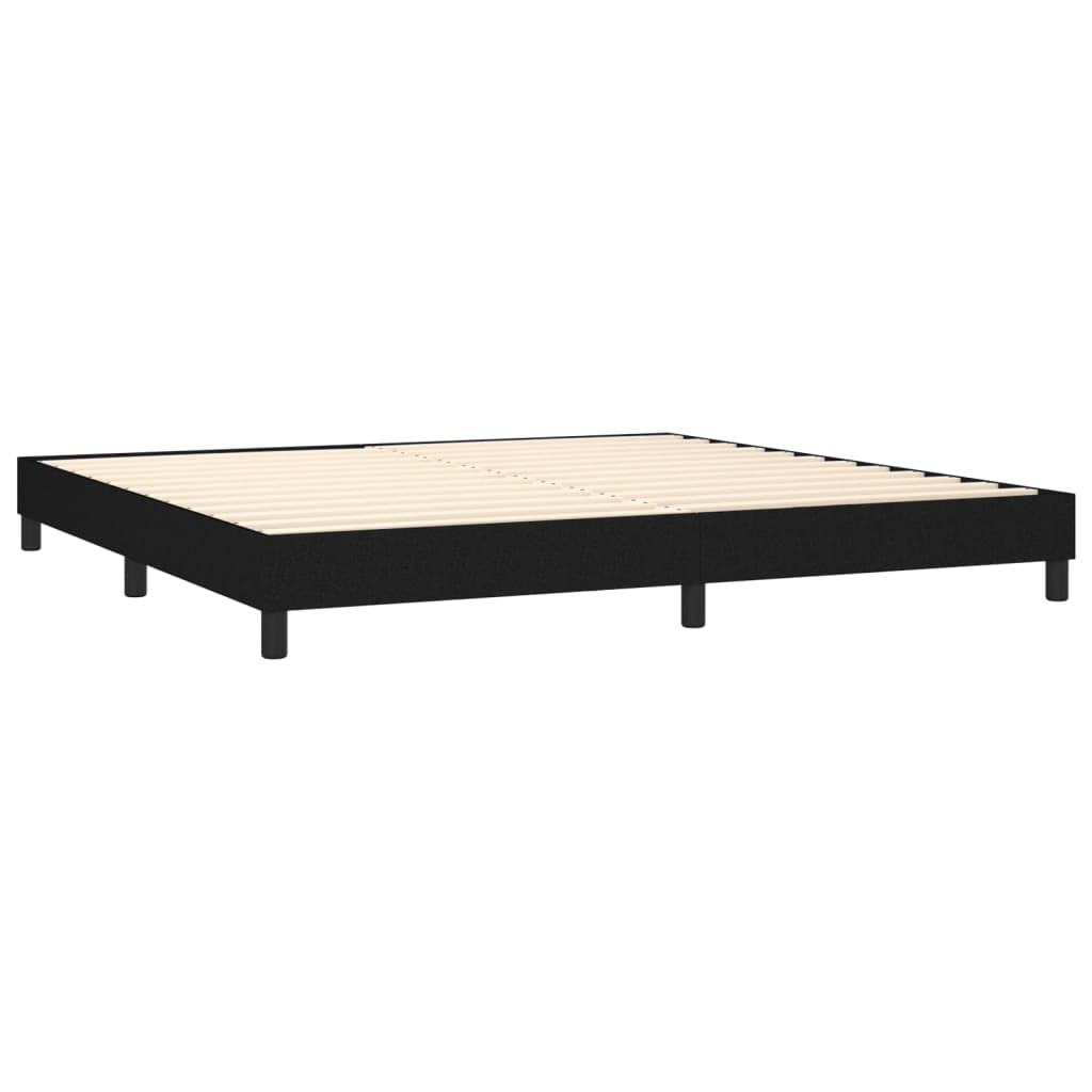 Boxspringbett Claudio inkl. Topper Schwarz 200x200 cm Stoff