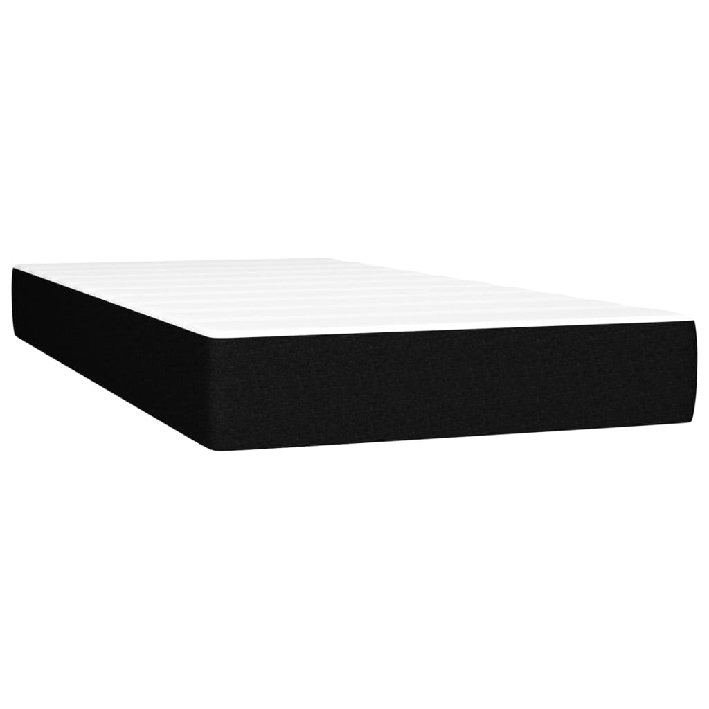 Boxspringbett Claudio inkl. Topper Schwarz 200x200 cm Stoff