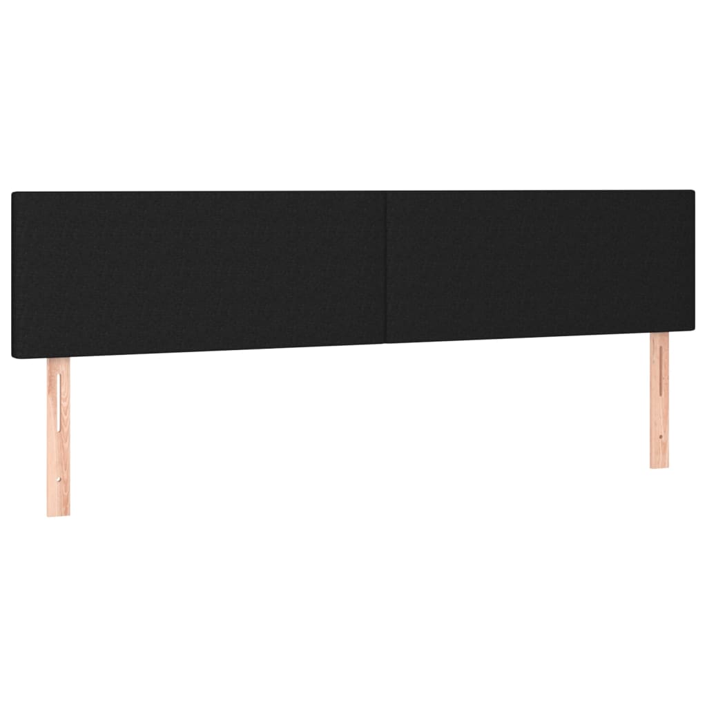 Boxspringbett Claudio inkl. Topper Schwarz 200x200 cm Stoff