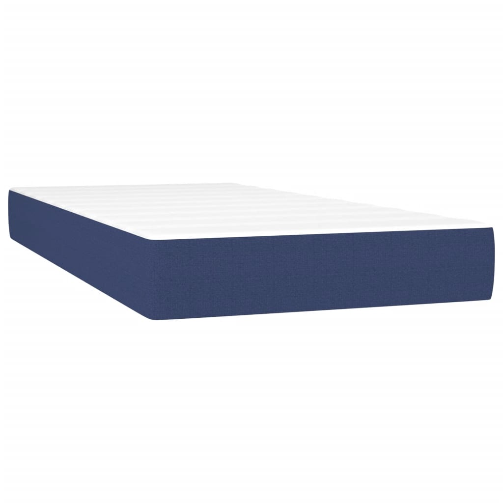 Boxspringbett Claudio inkl. Topper Blau 200x200 cm Stoff