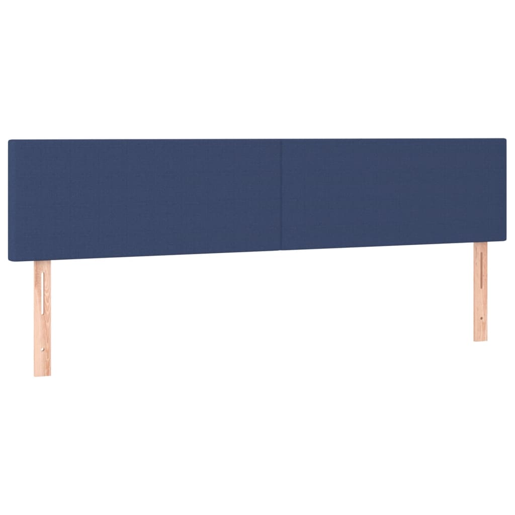 Boxspringbett Claudio inkl. Topper Blau 200x200 cm Stoff