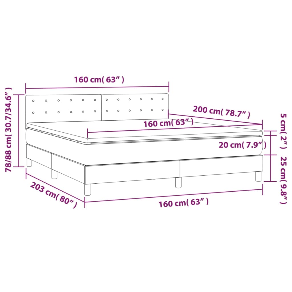 Boxspringbett "Kairo" inkl. Topper in Samt H3/H4