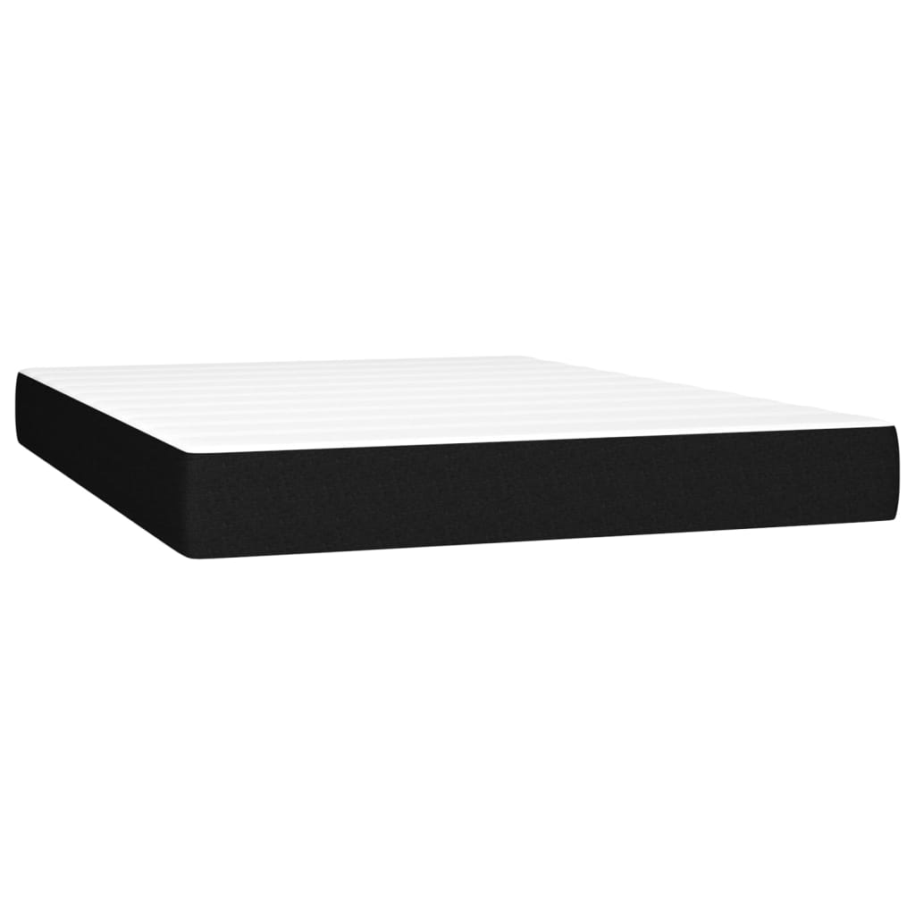 Boxspringbett Sandro inkl. Topper Schwarz 140x200 cm Stoff